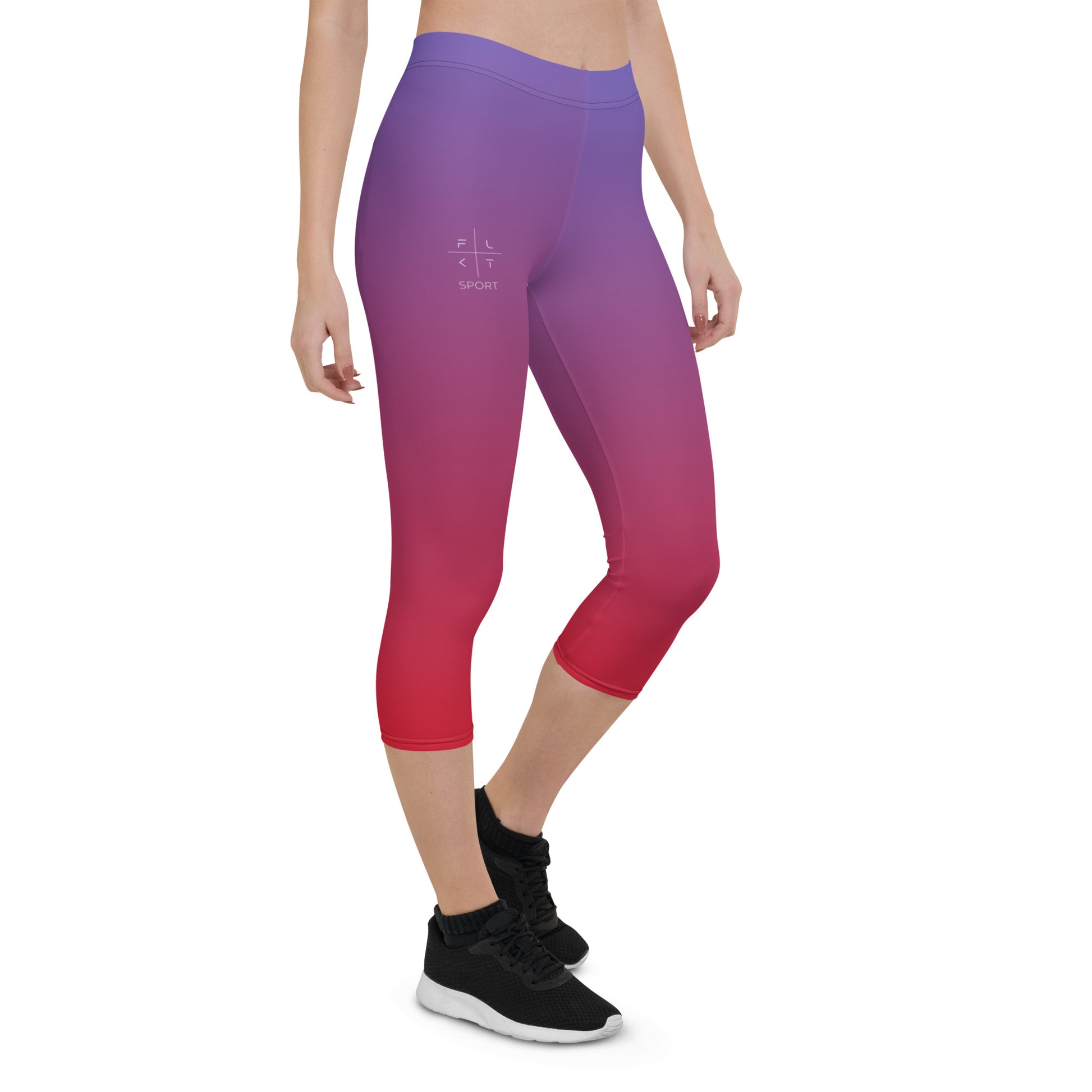 Cobalt Crescendo FLAKOUT Sport Women's Capri Leggings - FLAKOUT