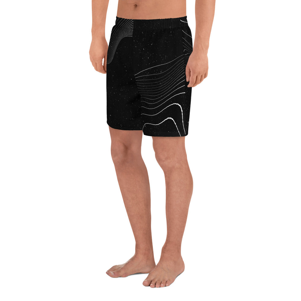 Noir Stripes Men's Swim - Athletic Shorts - FLAKOUT