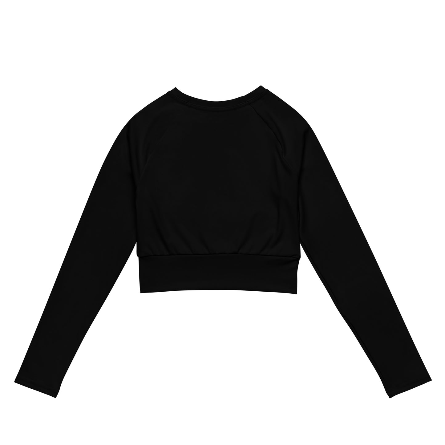 Women's Recycled Long-sleeve Crop Top - Black