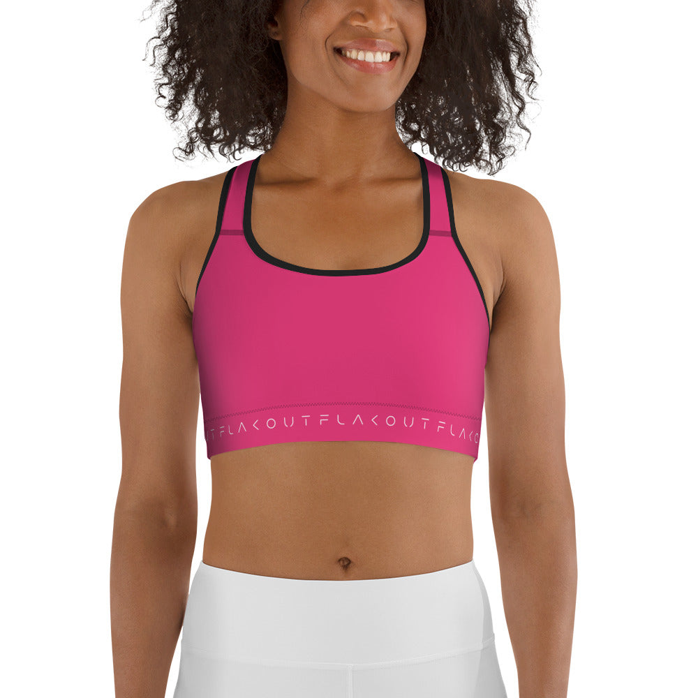 Pink Delight Women's Sports Performance Bra - FLAKOUT