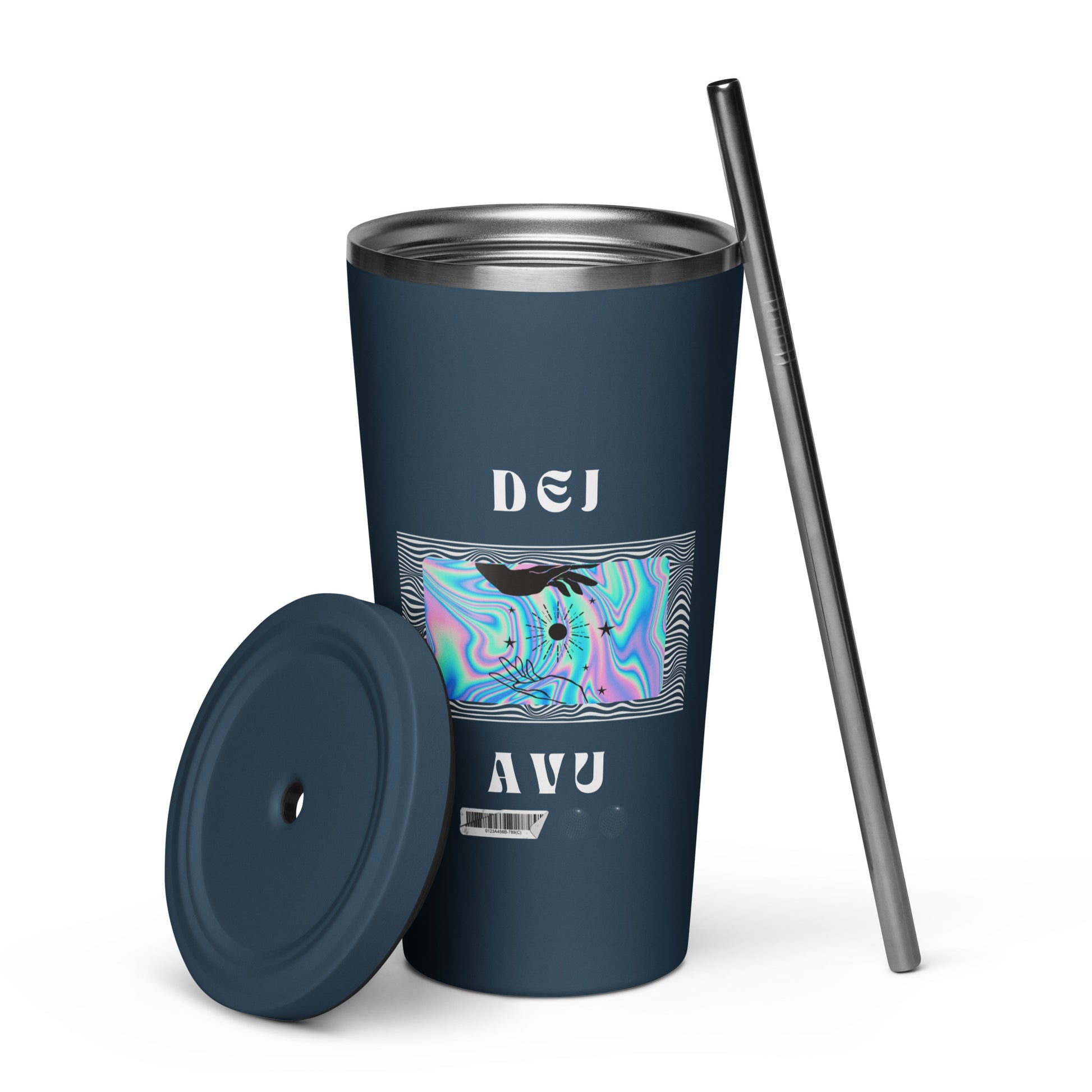 Echoes Of Dejavu Insulated Tumbler With A Straw - FLAKOUT