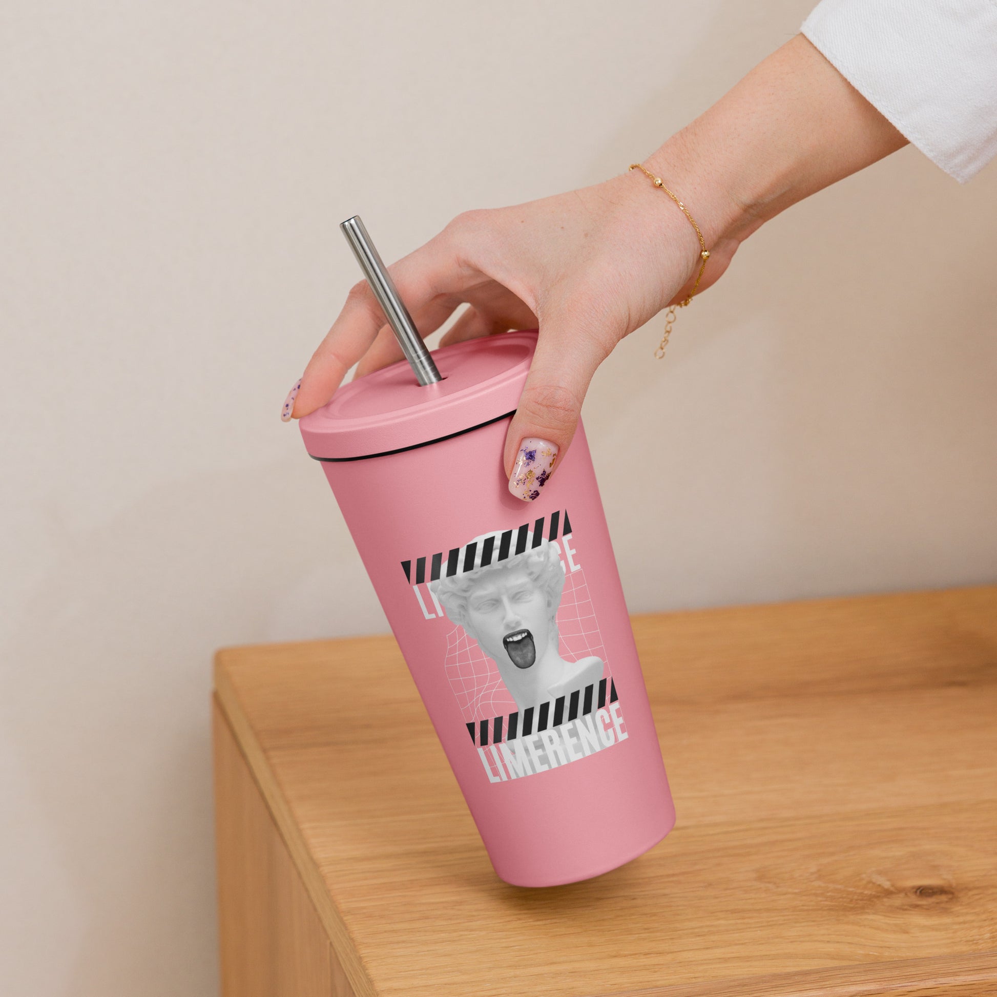 Limerence Insulated Tumbler With A Straw - FLAKOUT