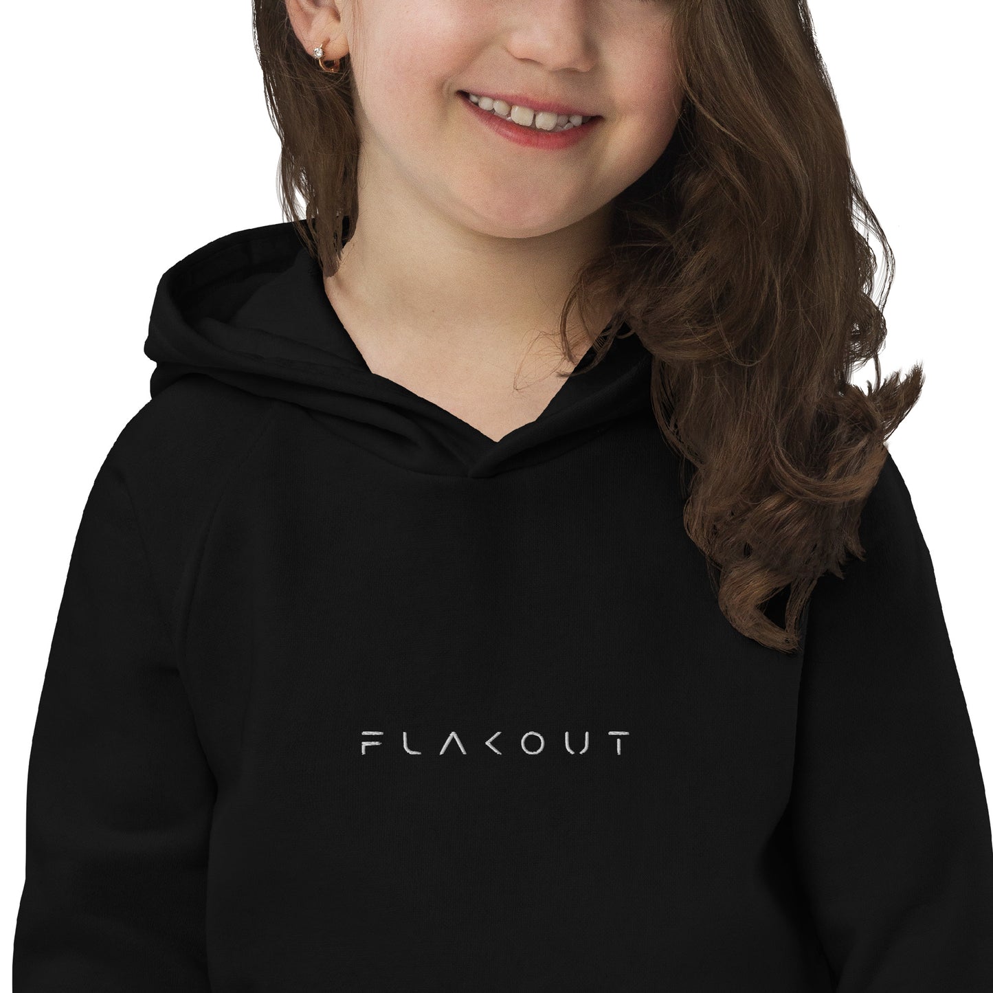 FLAKOUT Logo Embroidered Kid's Recycled Hoodie - FLAKOUT