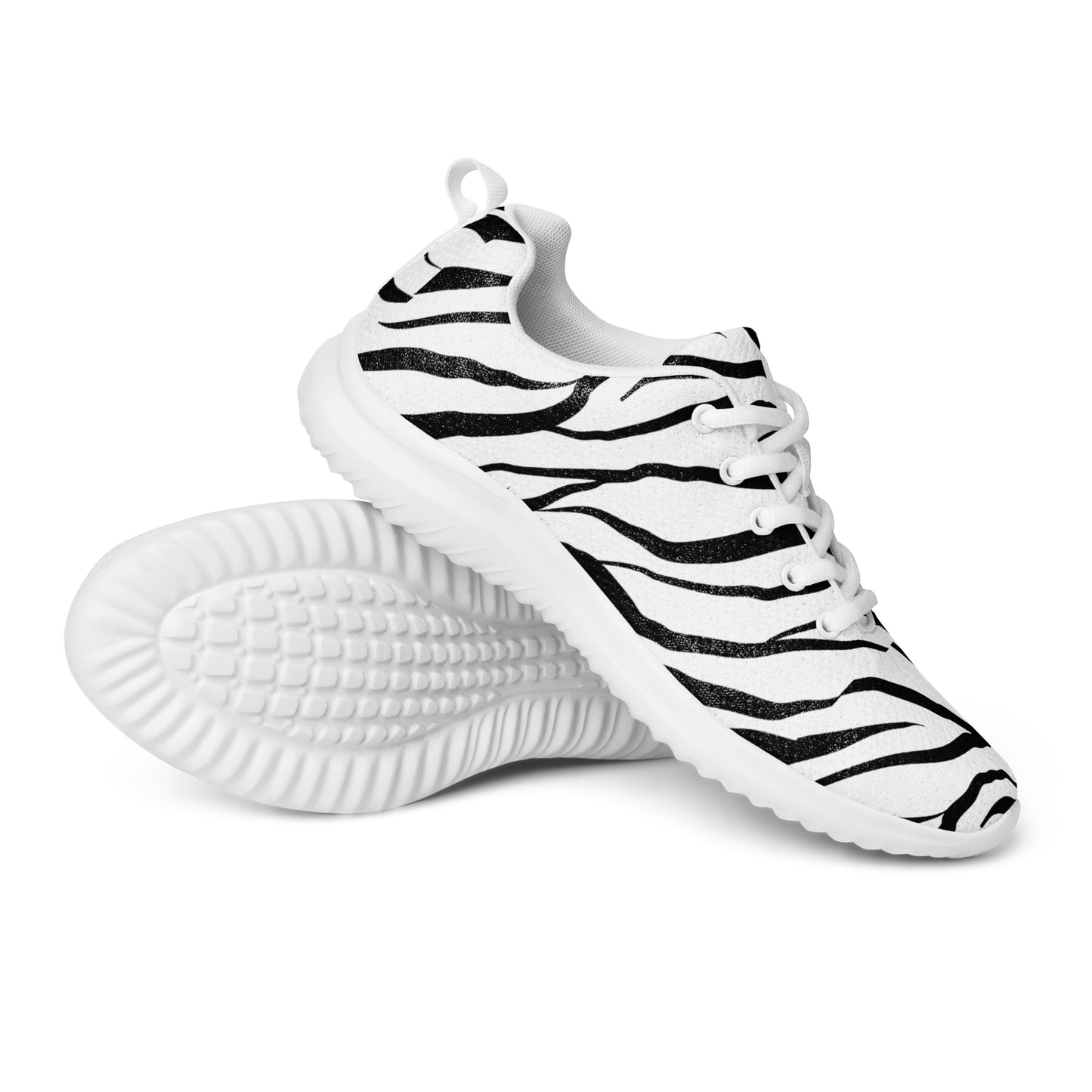 Striped Zebra Vibrance Men’s Athletic Shoes - FLAKOUT