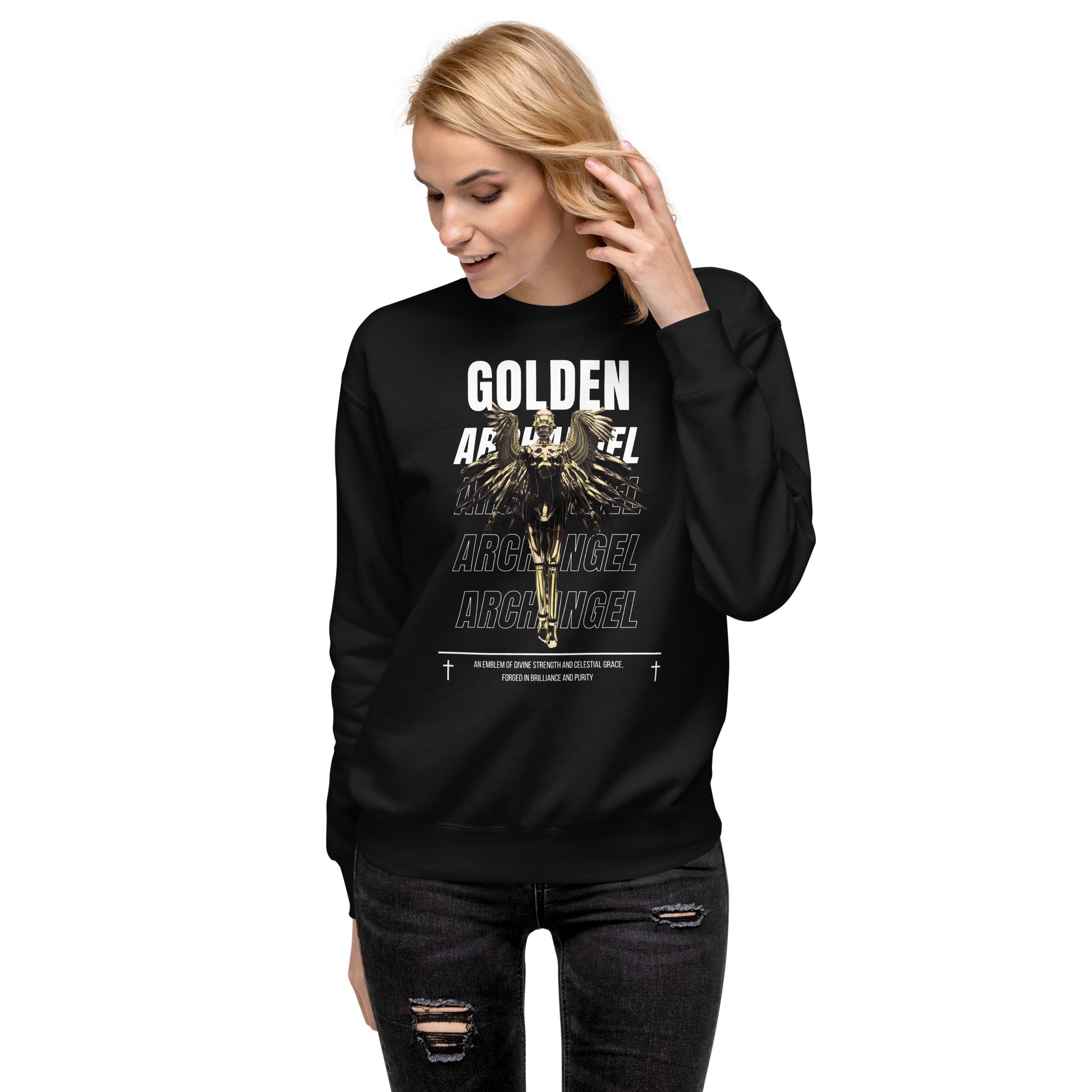 Golden Archangel Unisex Fleece Sweatshirt - FLAKOUT