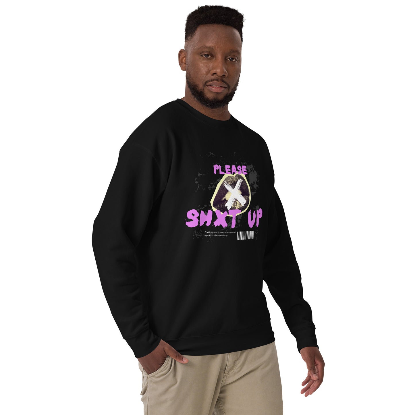 Please Shxt Up Unisex Fleece Sweatshirt - FLAKOUT