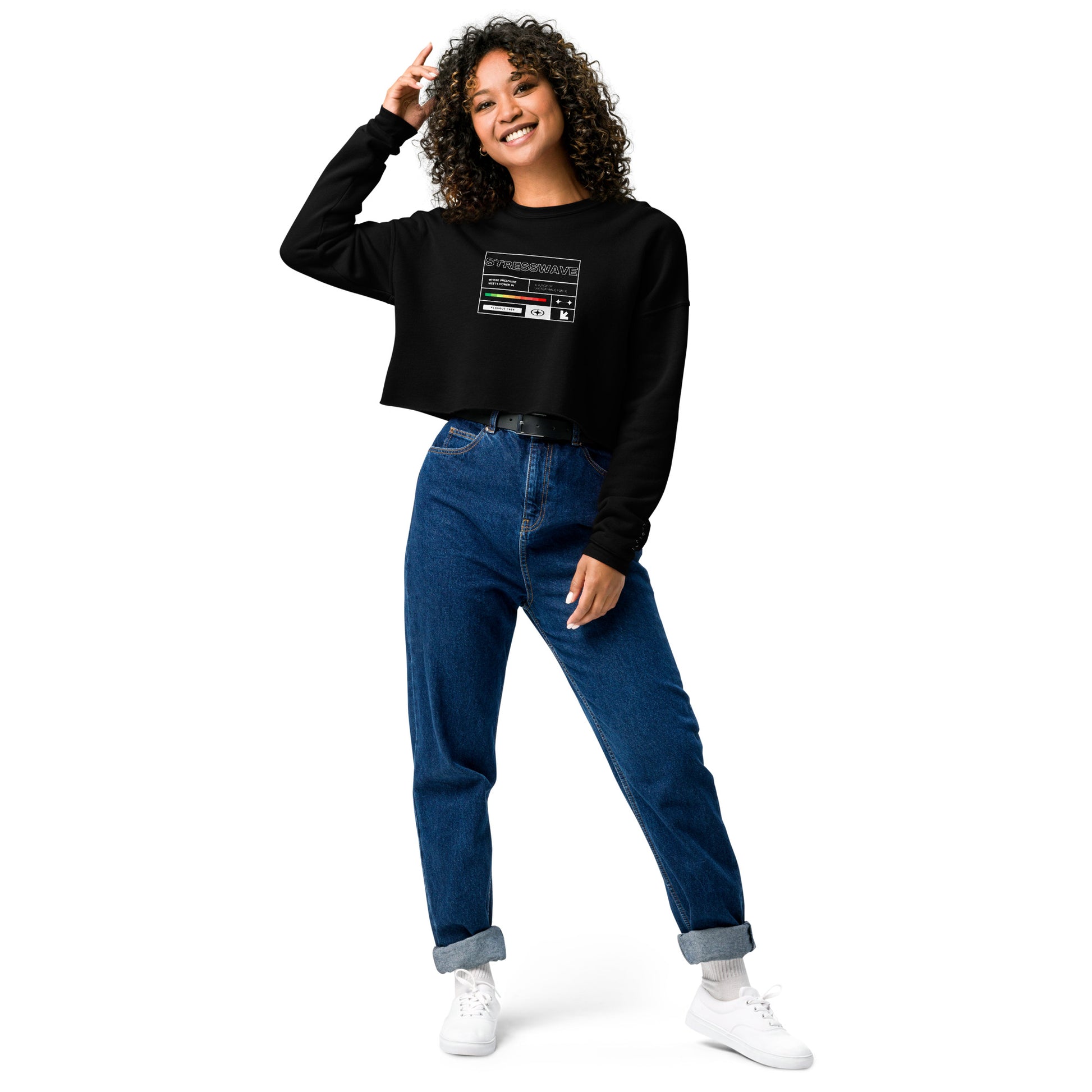 Stresswave Women's Crop Sweatshirt - FLAKOUT