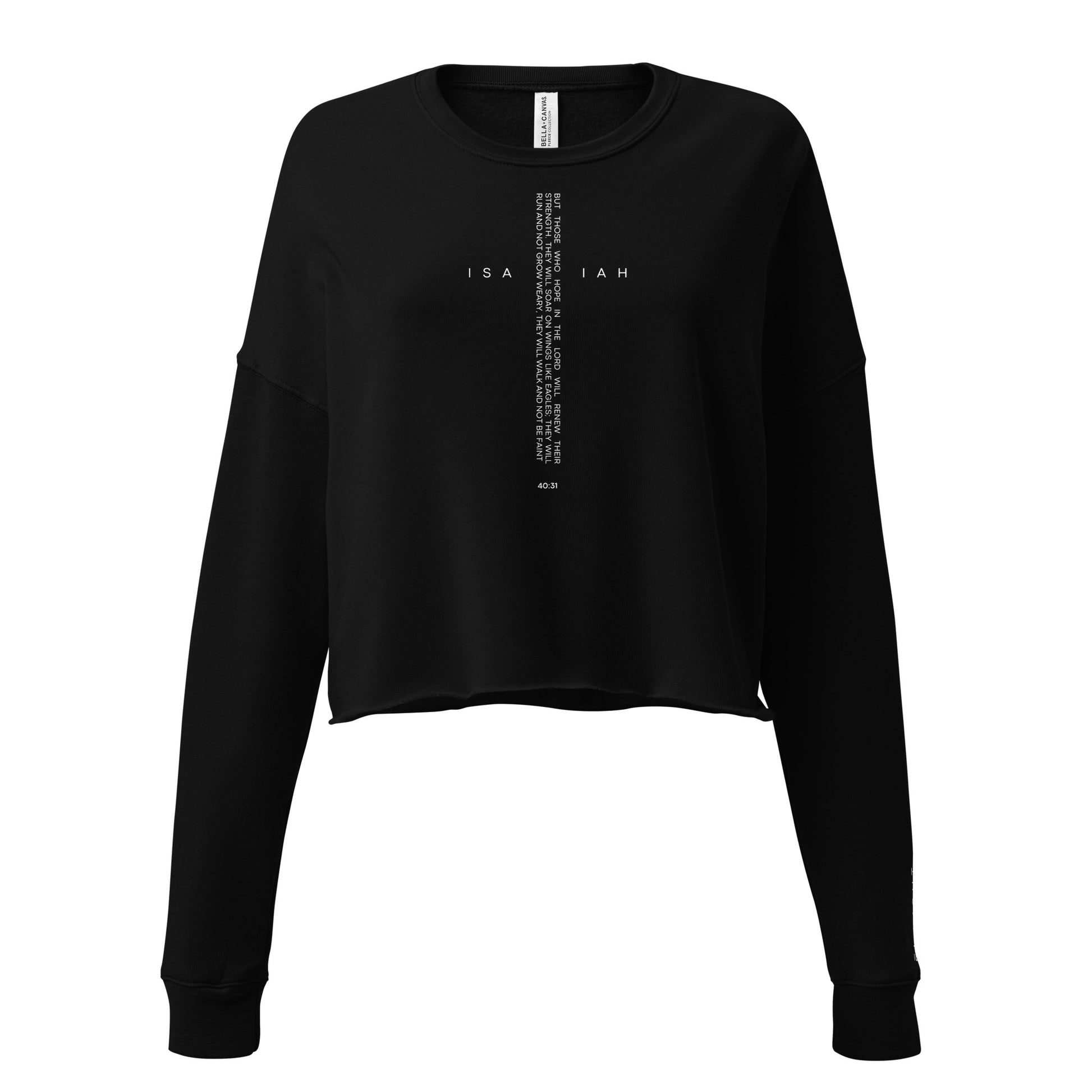 Isaiah 40:31 Women's Crop Sweatshirt - FLAKOUT