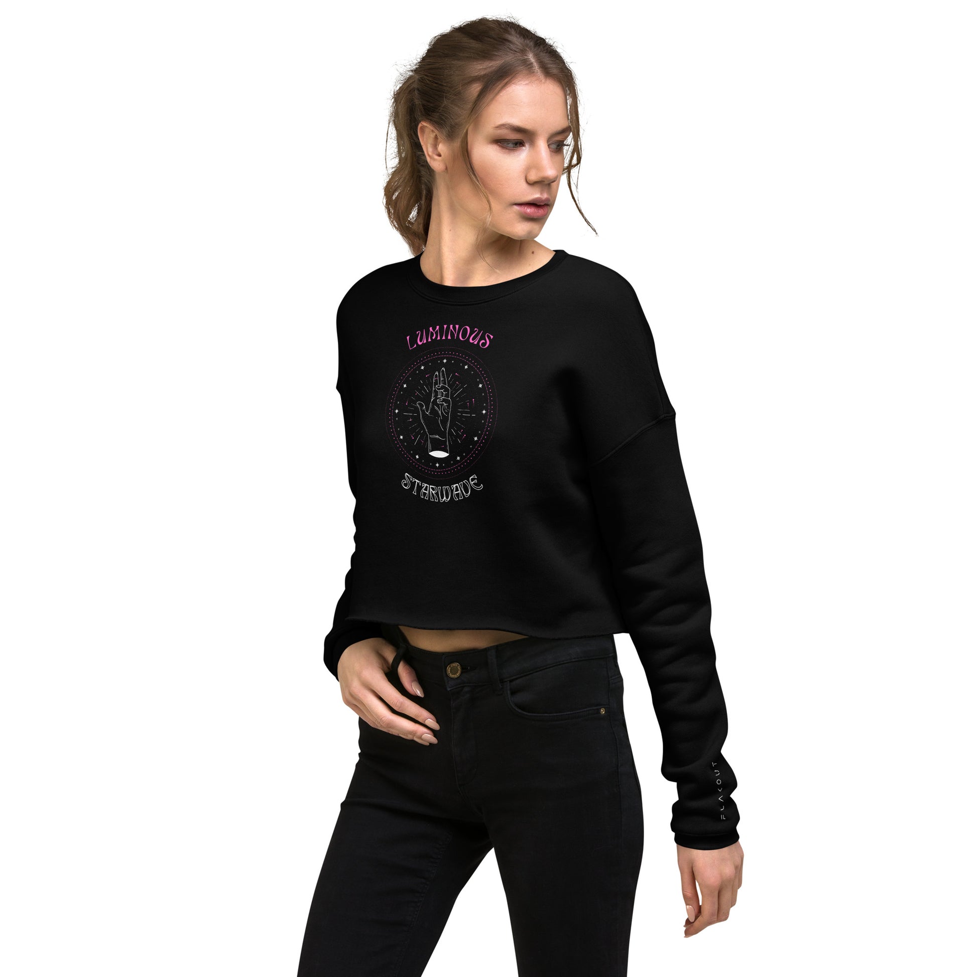 Luminous Starwave Women's Crop Sweatshirt - FLAKOUT