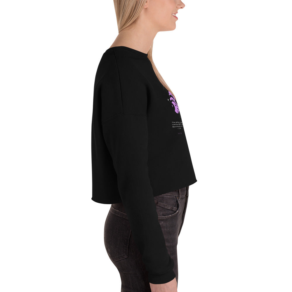 Nebuluxe Brilliance Women's Crop Sweatshirt - Black - FLAKOUT