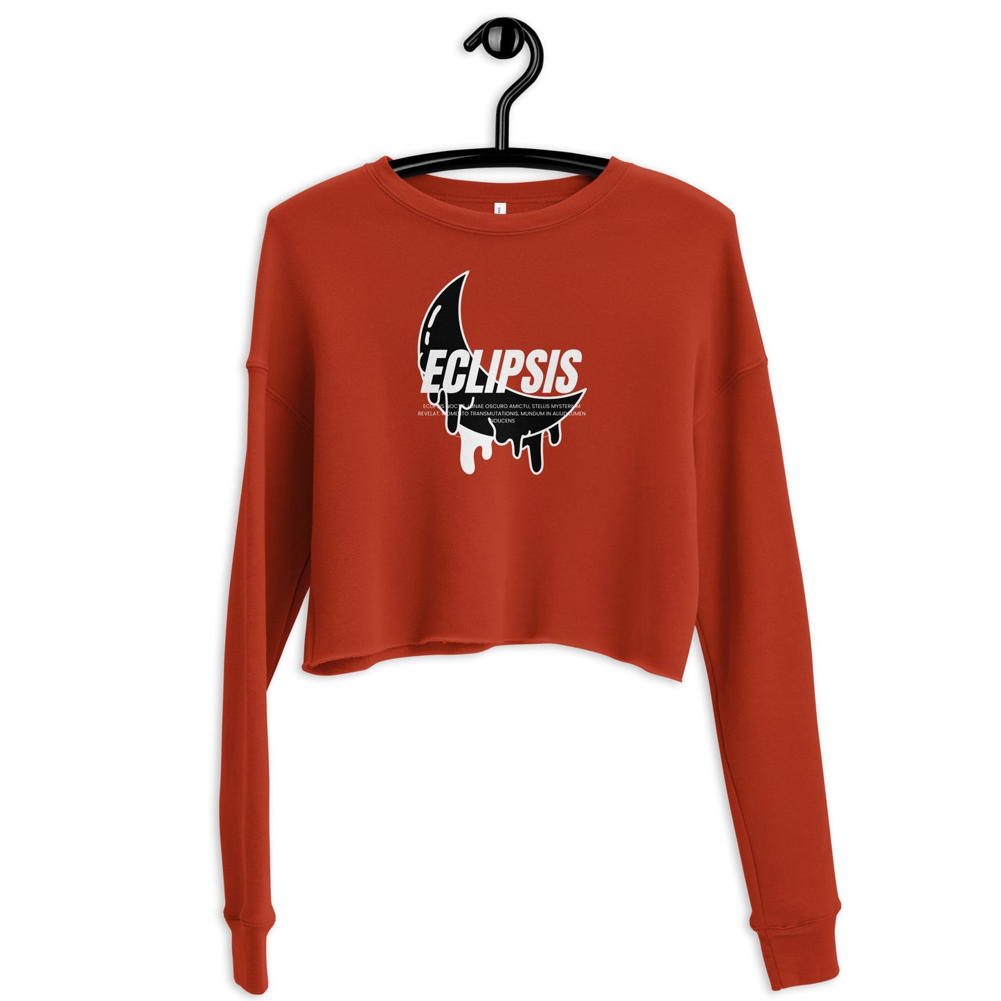 Lunar Eclipsis Women's Crop Sweatshirt - Brick - FLAKOUT