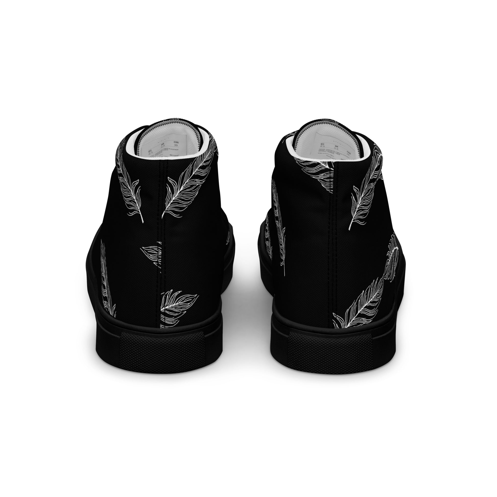 Ethereal Plumes Women's High Top Canvas Shoes - FLAKOUT