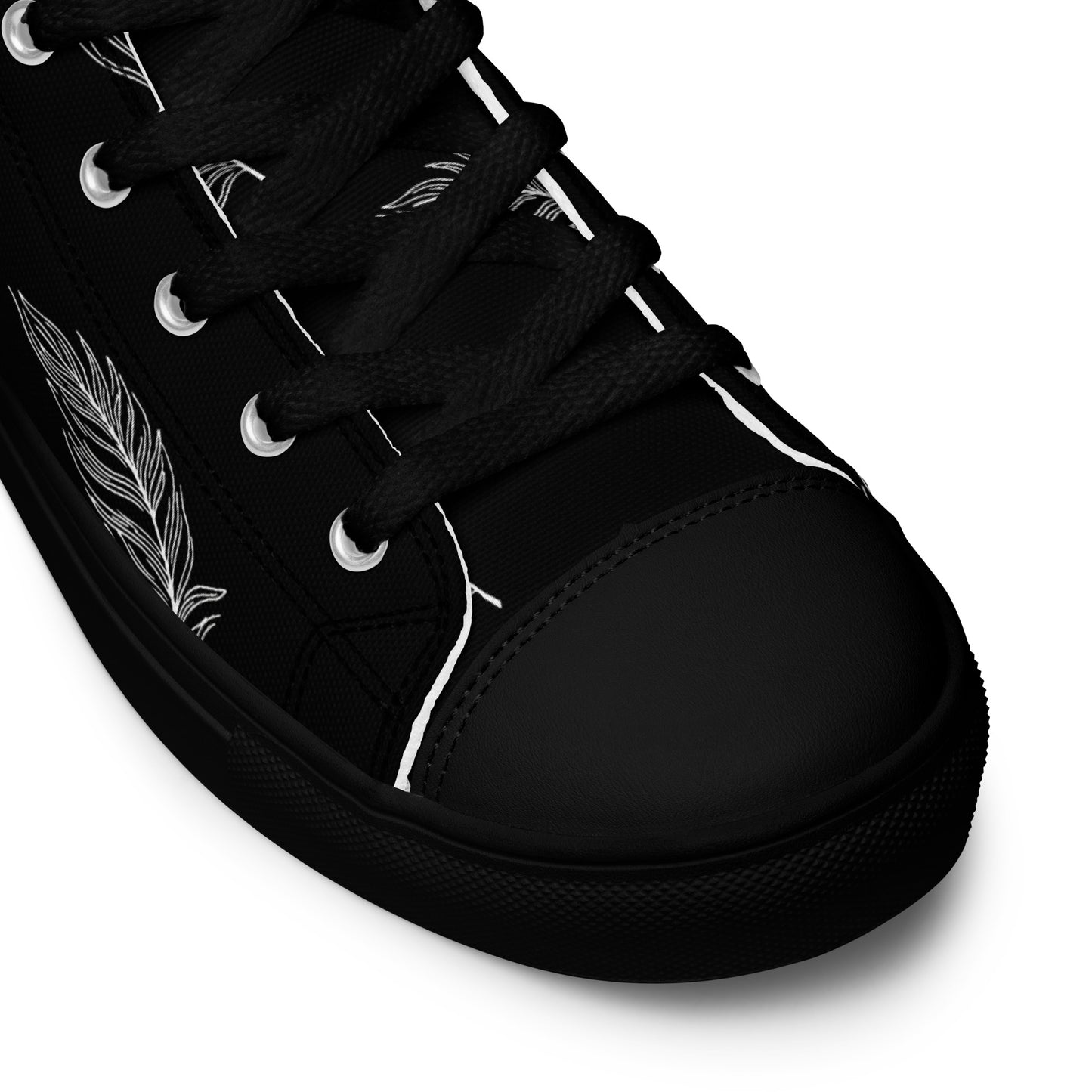 Ethereal Plumes Women's High Top Canvas Shoes - FLAKOUT