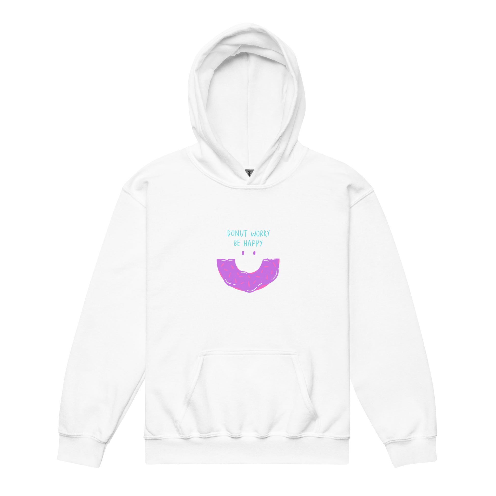 Donut Worry Be Happy Girl's Snug Blend Hoodie - FLAKOUT