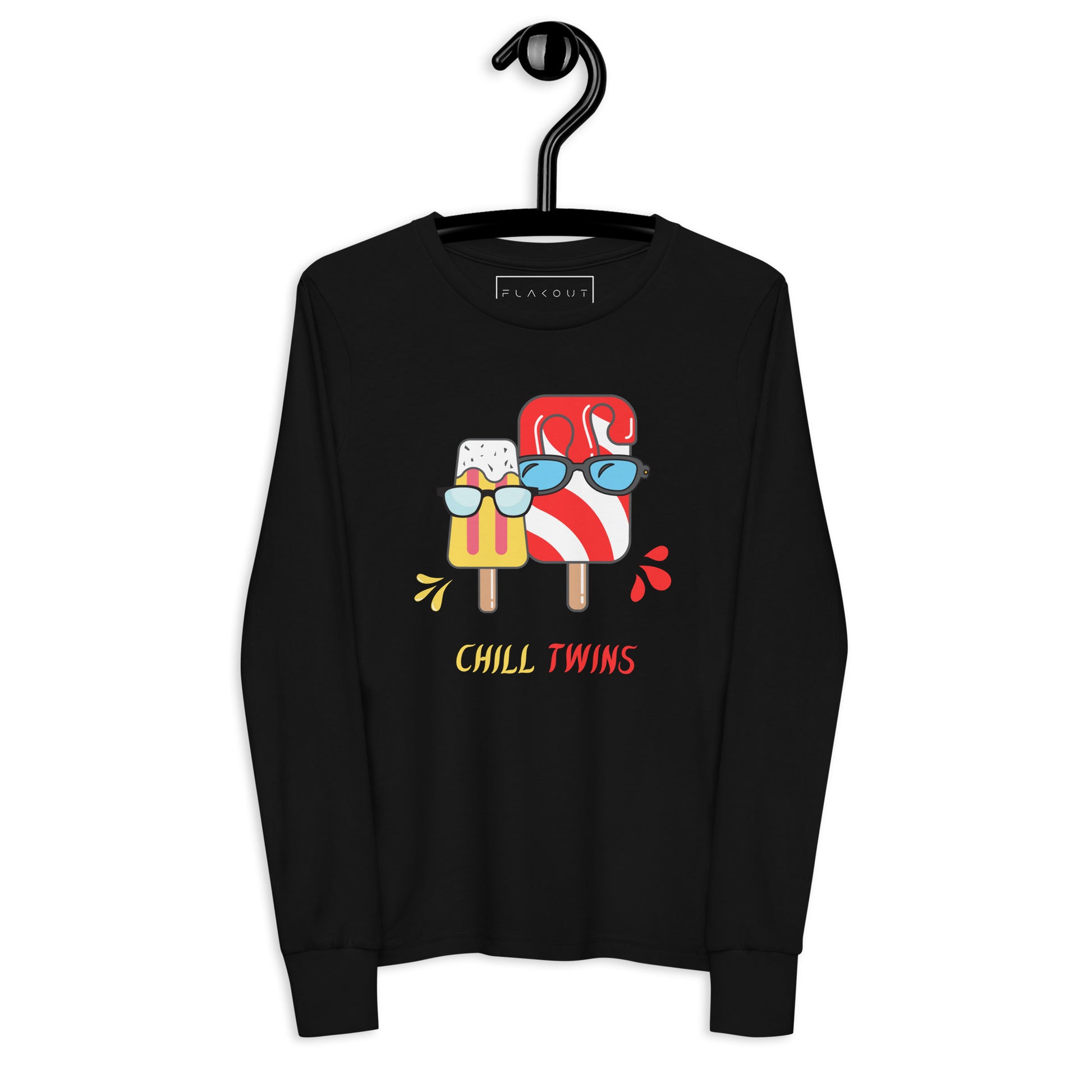 Chill Twins Unisex Kid's Long Sleeve Tee - FLAKOUT