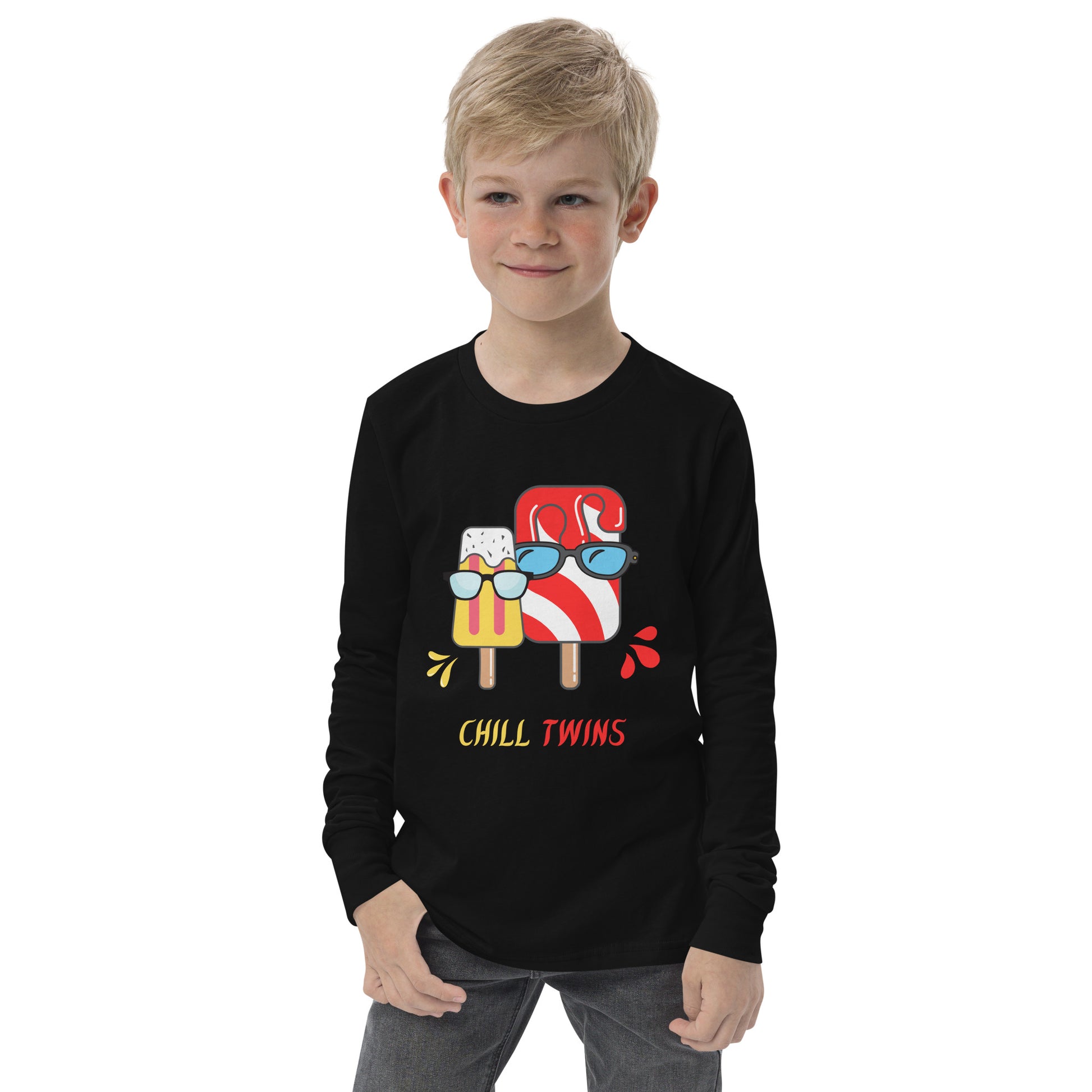 Chill Twins Unisex Kid's Long Sleeve Tee - FLAKOUT