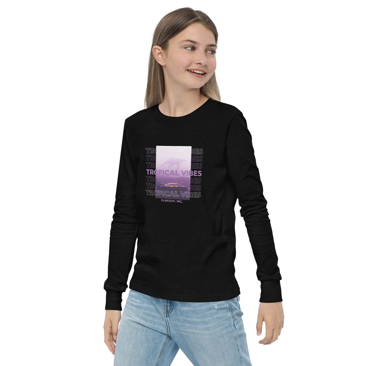 Tropical Vibes Odyssey Youth Long Sleeve Tee - FLAKOUT