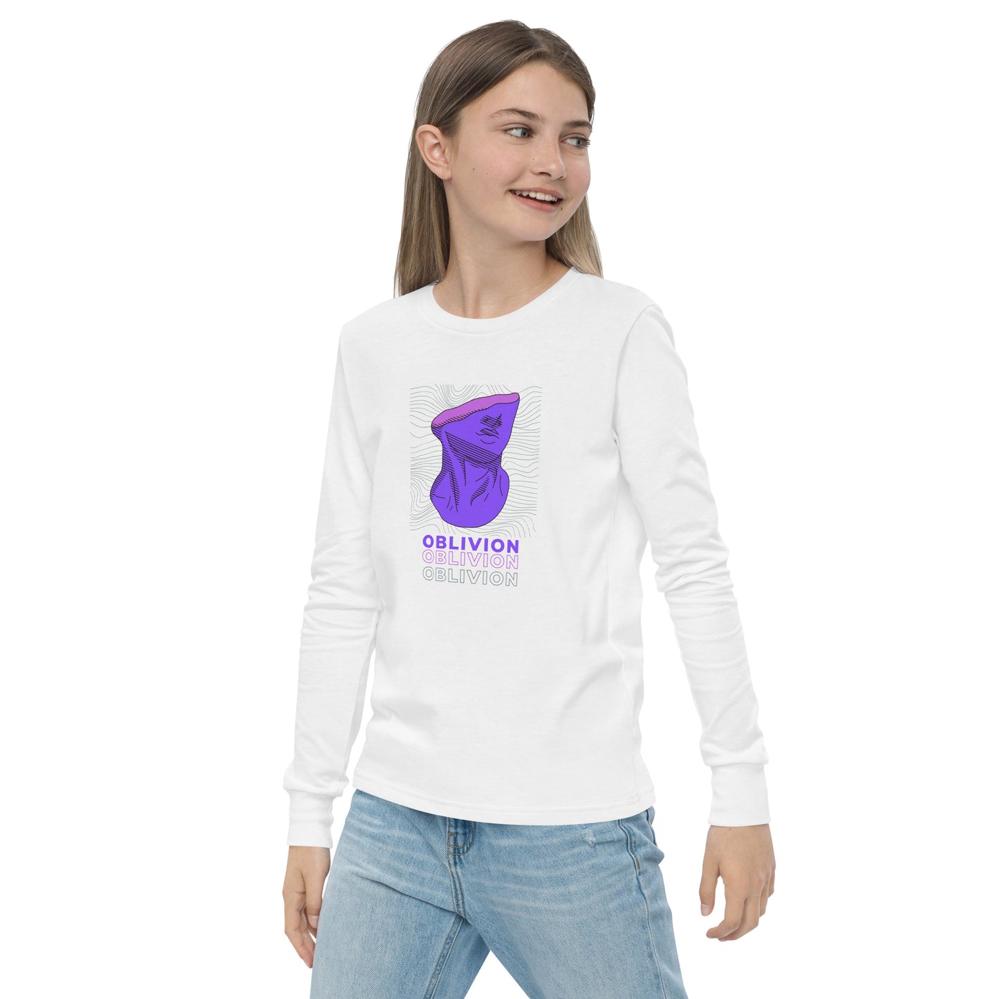 Violet Veil Of Oblivion Kid's Long Sleeve Shirt - FLAKOUT